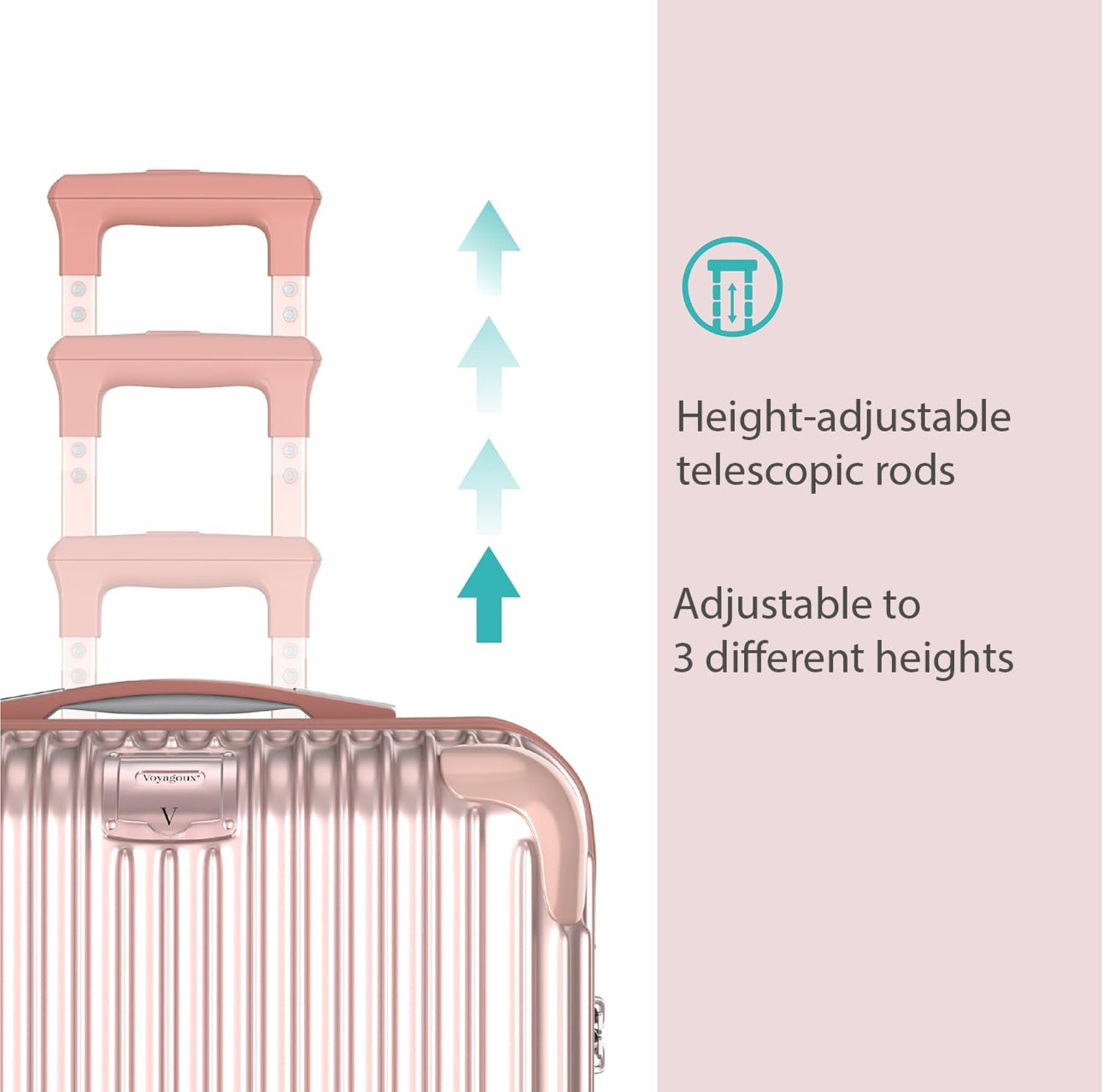 SET de 4 valises - Rose Gold