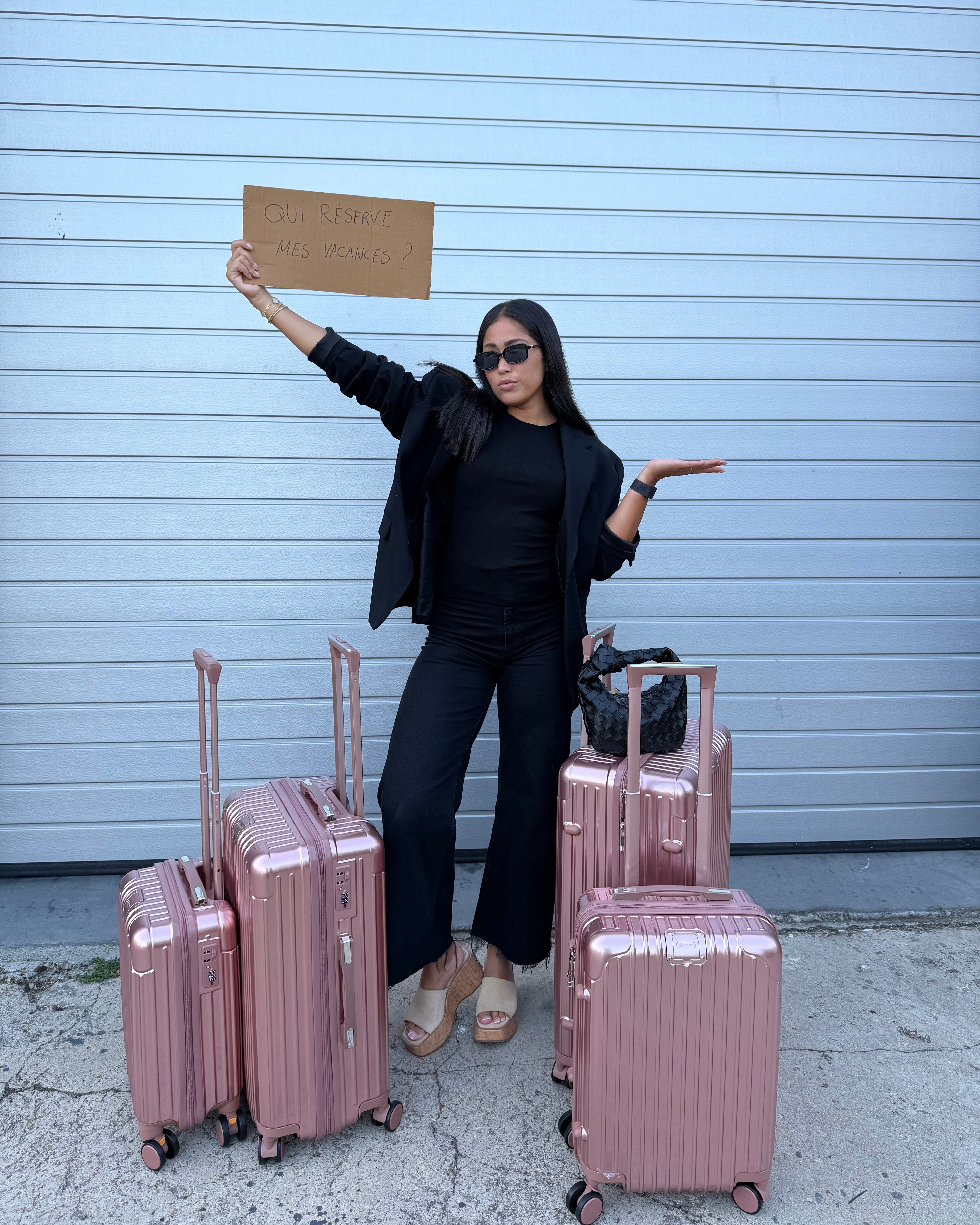 SET de 4 valises - Rose Gold